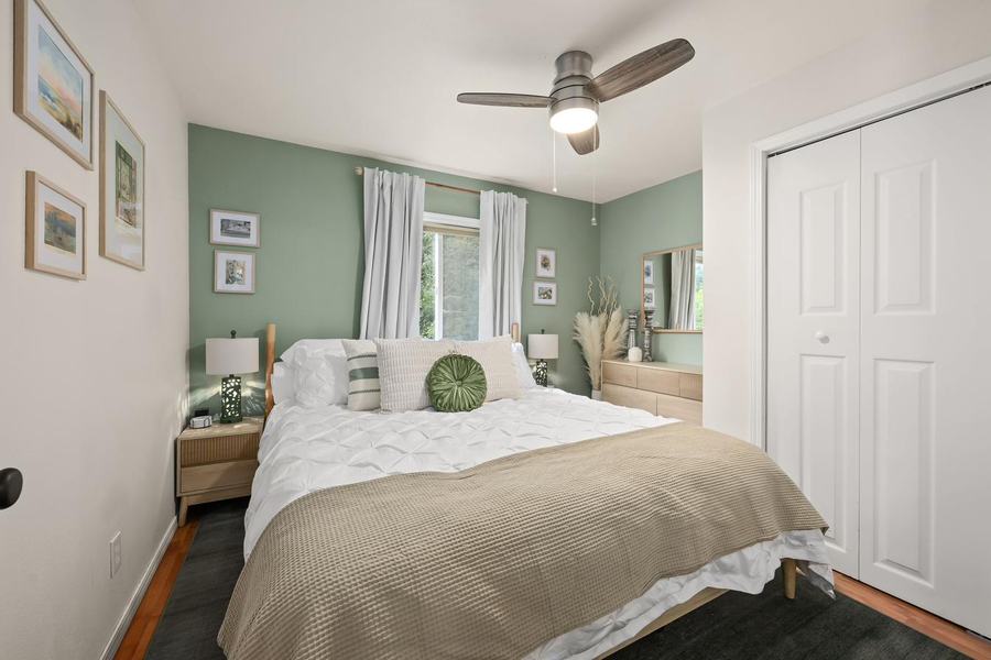 Master bedroom with a Tempur-Pedic California king